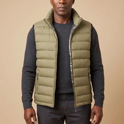 PACKABLE DOWN VEST Army Green