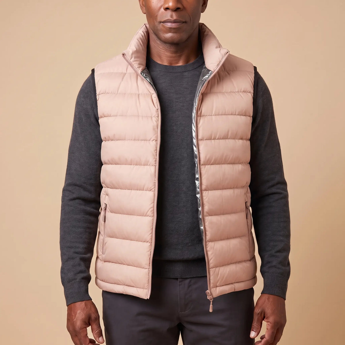 PACKABLE DOWN VEST Pink