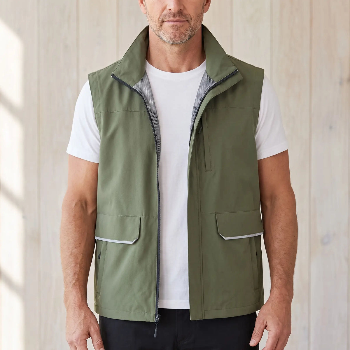 MESH LINED VEST Army Green