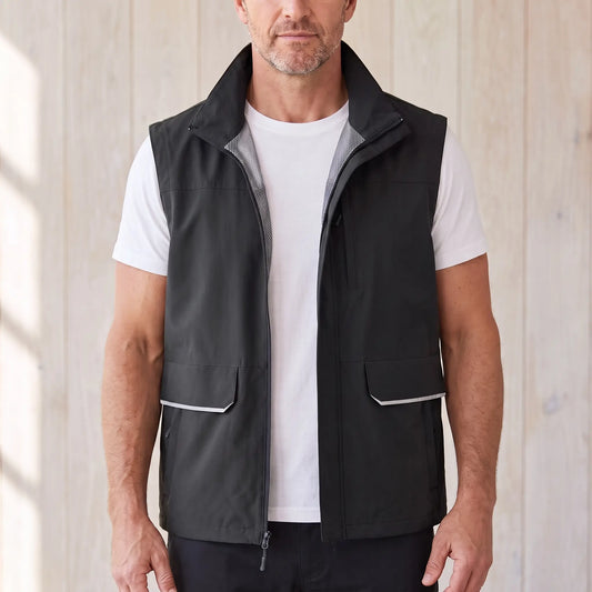MESH LINED VEST Black