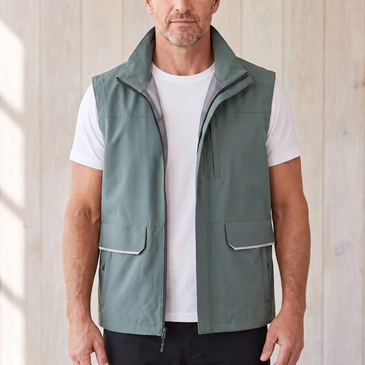 MESH LINED VEST Blue