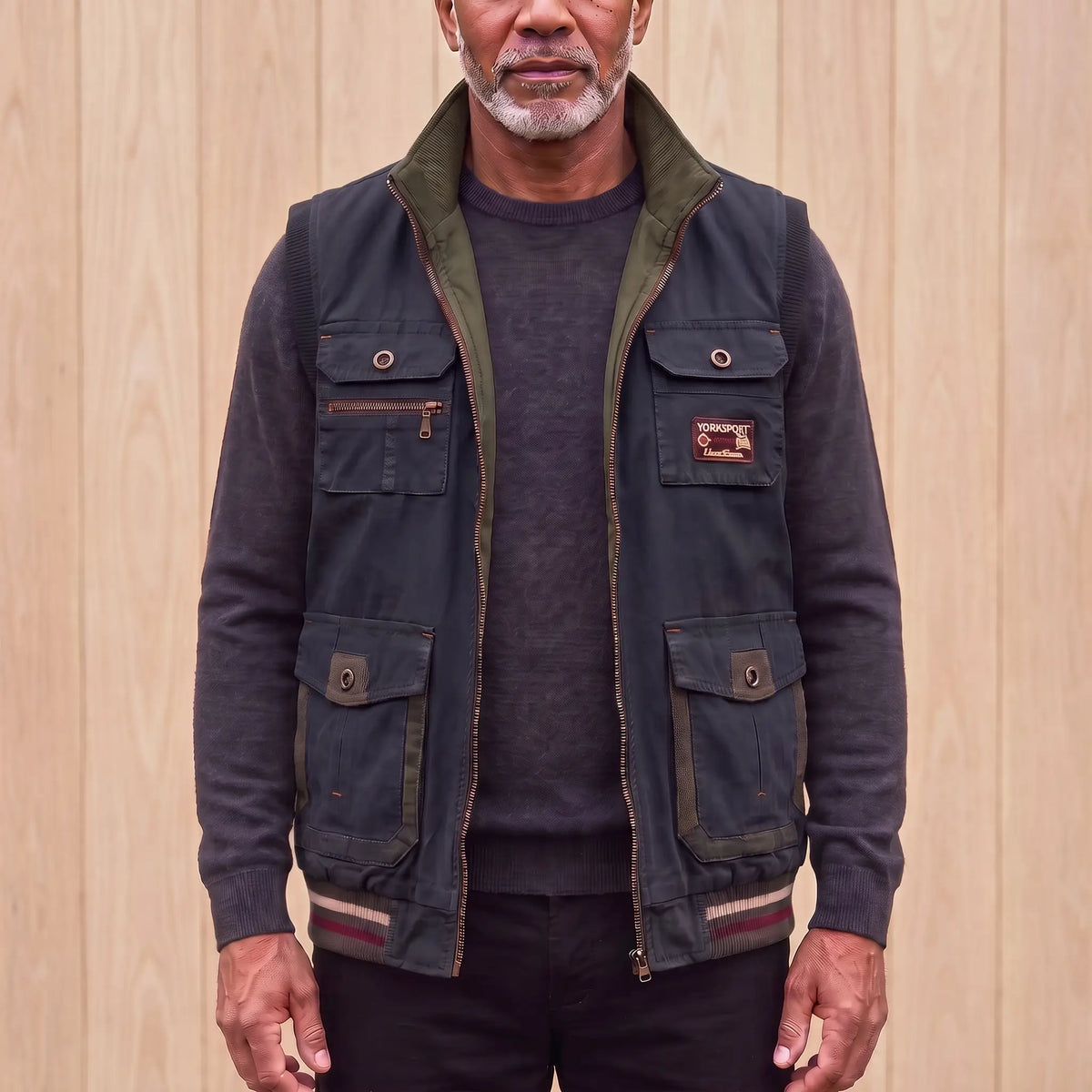 REVERSIBLE CARGO VEST Navy Blue