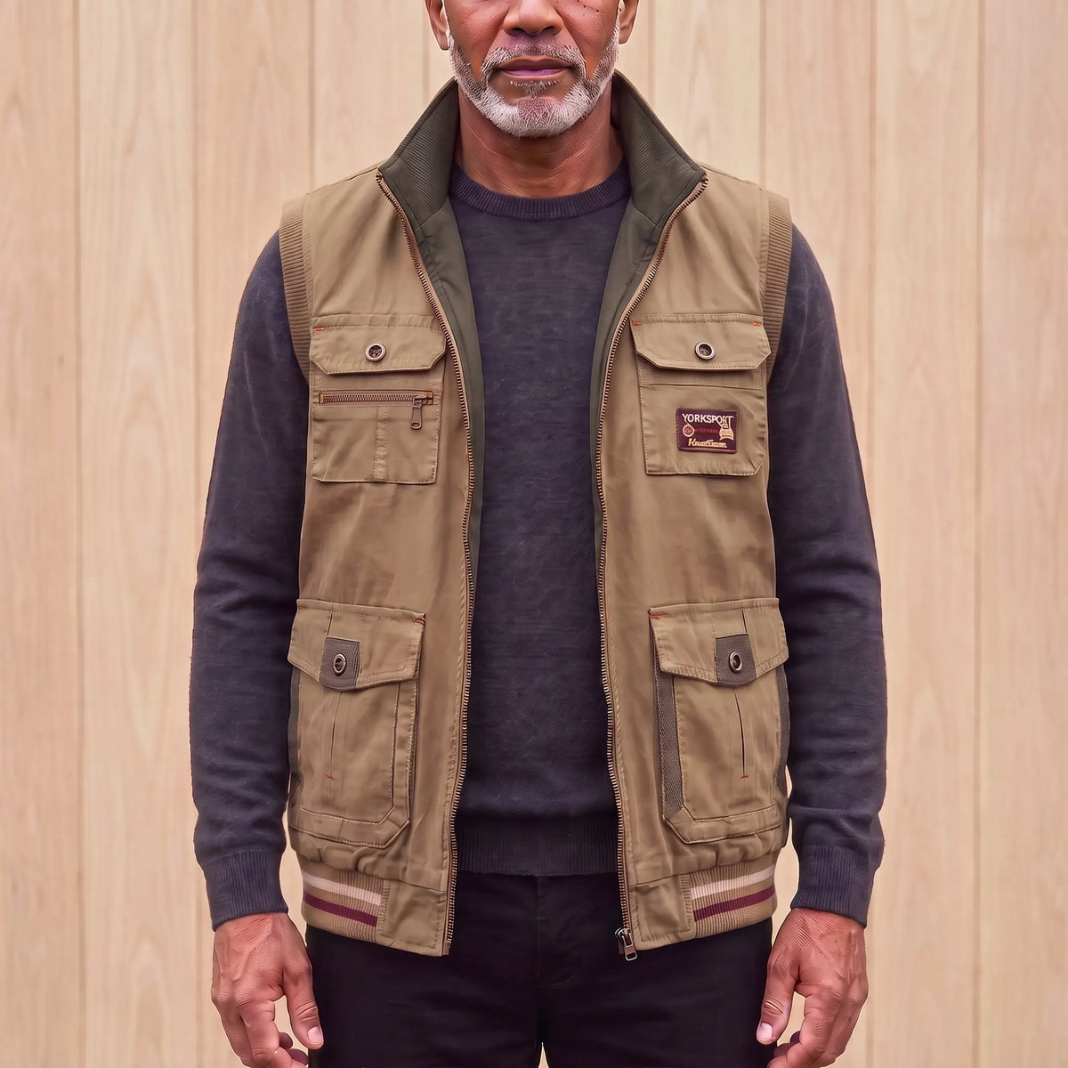 REVERSIBLE CARGO VEST Khaki