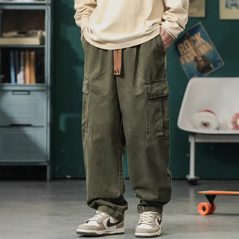 Retro Wide Leg Utility Pants