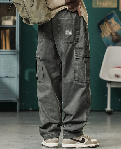 Retro Wide Leg Utility Pants