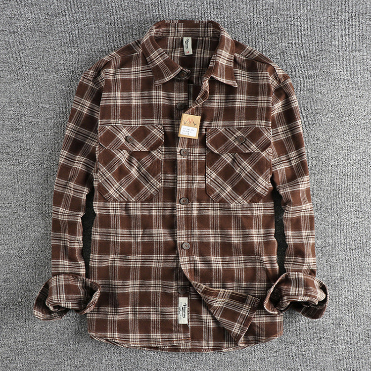Riverton Retro Plaid Long-Sleeved Shirt