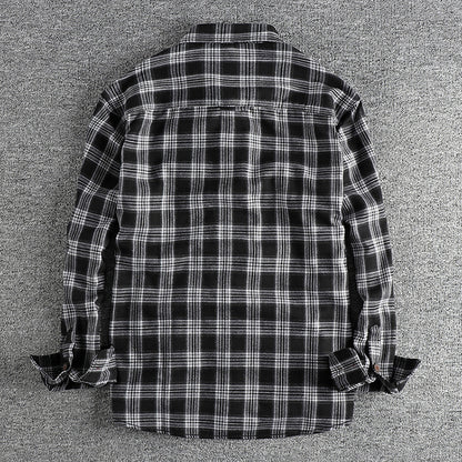 Riverton Retro Plaid Long-Sleeved Shirt