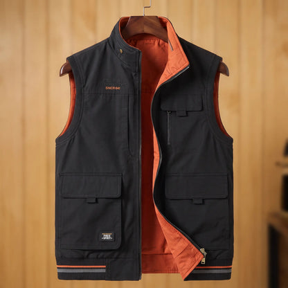 Black & Orange reversible utility vest
