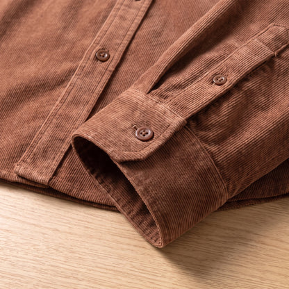 Pocketed Corduroy Shirt cuff and placket detail