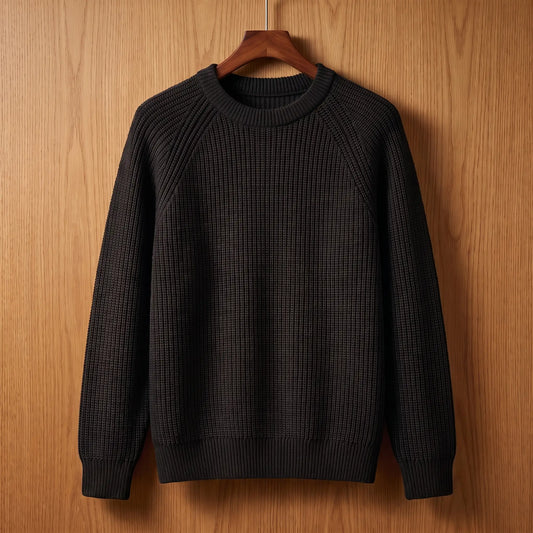 Raglan sleeve knit black