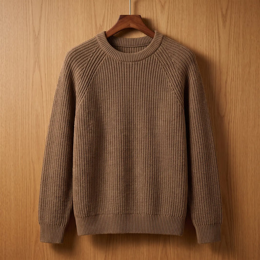 Raglan sleeve knit brown