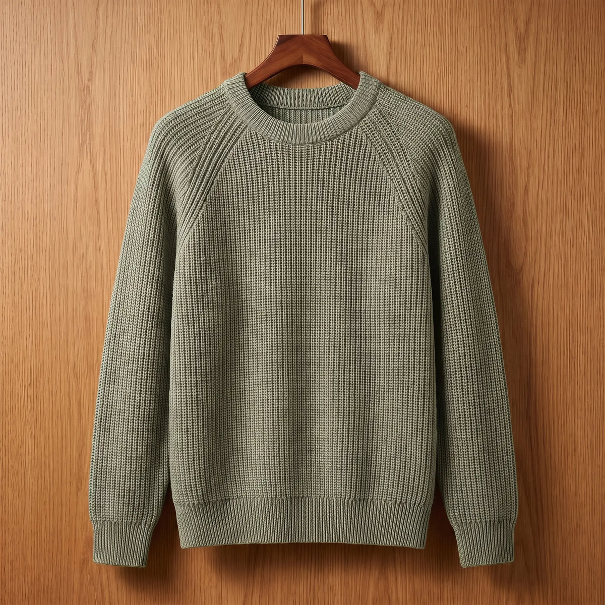 Raglan sleeve knit green