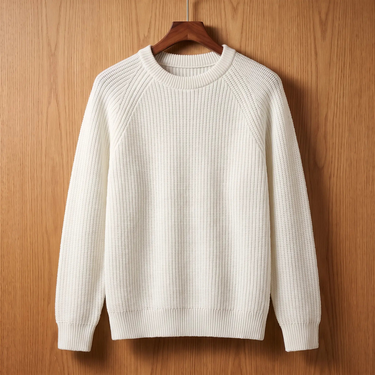Raglan sleeve knit white