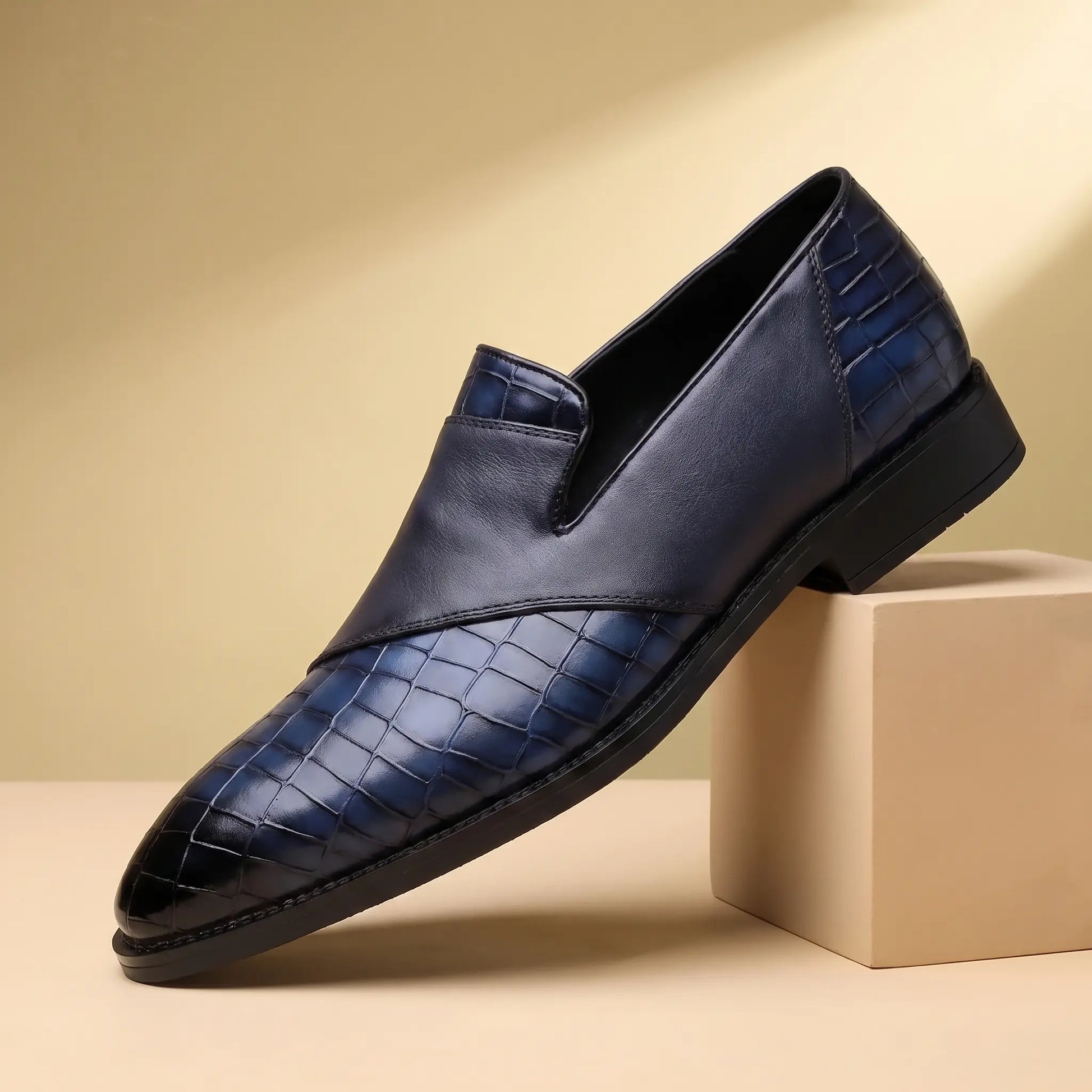Sharp Pointed Loafers Blue