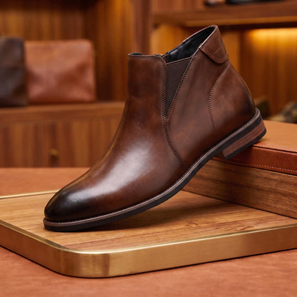 Brown gradient leather Chelsea boot
