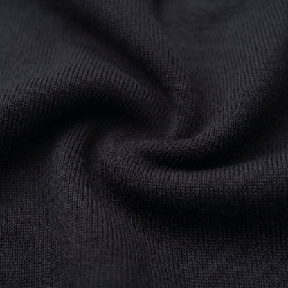 Close up of the smooth fine gauge knit