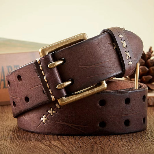 Classic Double Pin Leather Belt