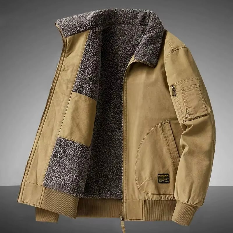 FLEECE LINED BOMBER JACKET