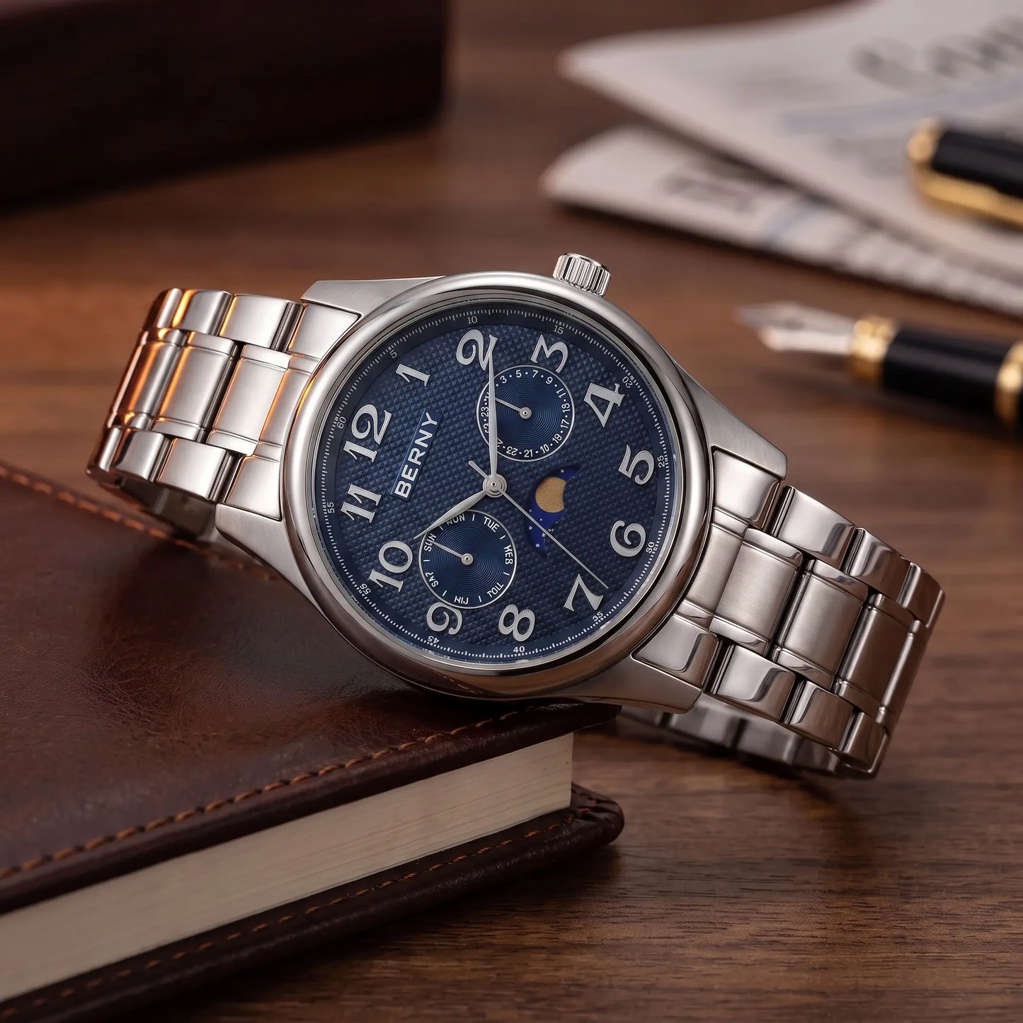 Vintage Moonphase Watch Blue