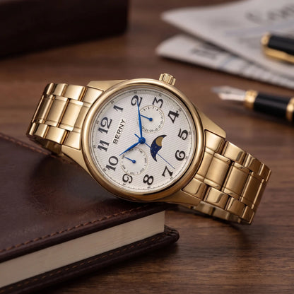 Vintage Moonphase Watch Gold
