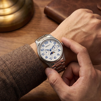 Vintage Moonphase Watch worn on wrist