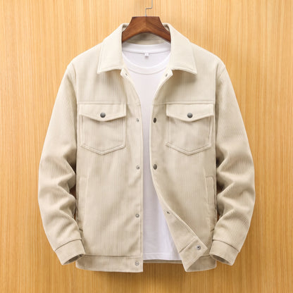 Waled Corduroy Jacket cream trucker jacket