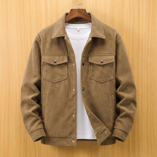 Waled Corduroy Jacket khaki trucker jacket