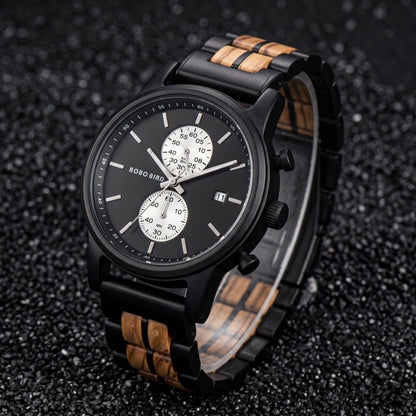 WOOD CHRONOGRAPH WATCH